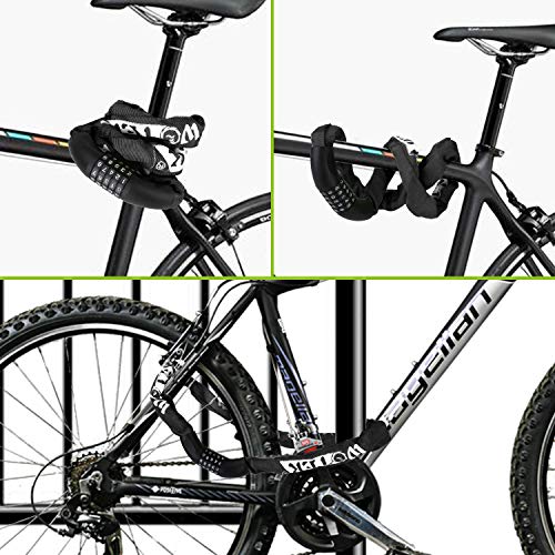 Fahrradschloss Zahlen zahlenschloss fahrrad kettenschloss Zahlenkombination Stahlkettenglieder sicherheitsstufe sehr hoch-Fahrradschloss kettenschloss für Kinder und Erwachsene und Motorrad 90cm/890g – Bild 8