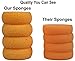 3 Inch Round Synthetic Sponges for Crafts, Painting, Pottery, Face Painting, Watercolors & Horse Tack Cleaning | 25 Pack