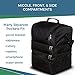 Meal Prep Lunch Bag for Women & Men. Large 744oz Lunch Box for Fitness, Gym, Work, School. Insulated Warm & Cold Compartments, Lots of Pockets. Waterproof Oxford Fabric. FDA Approved for Food Safety