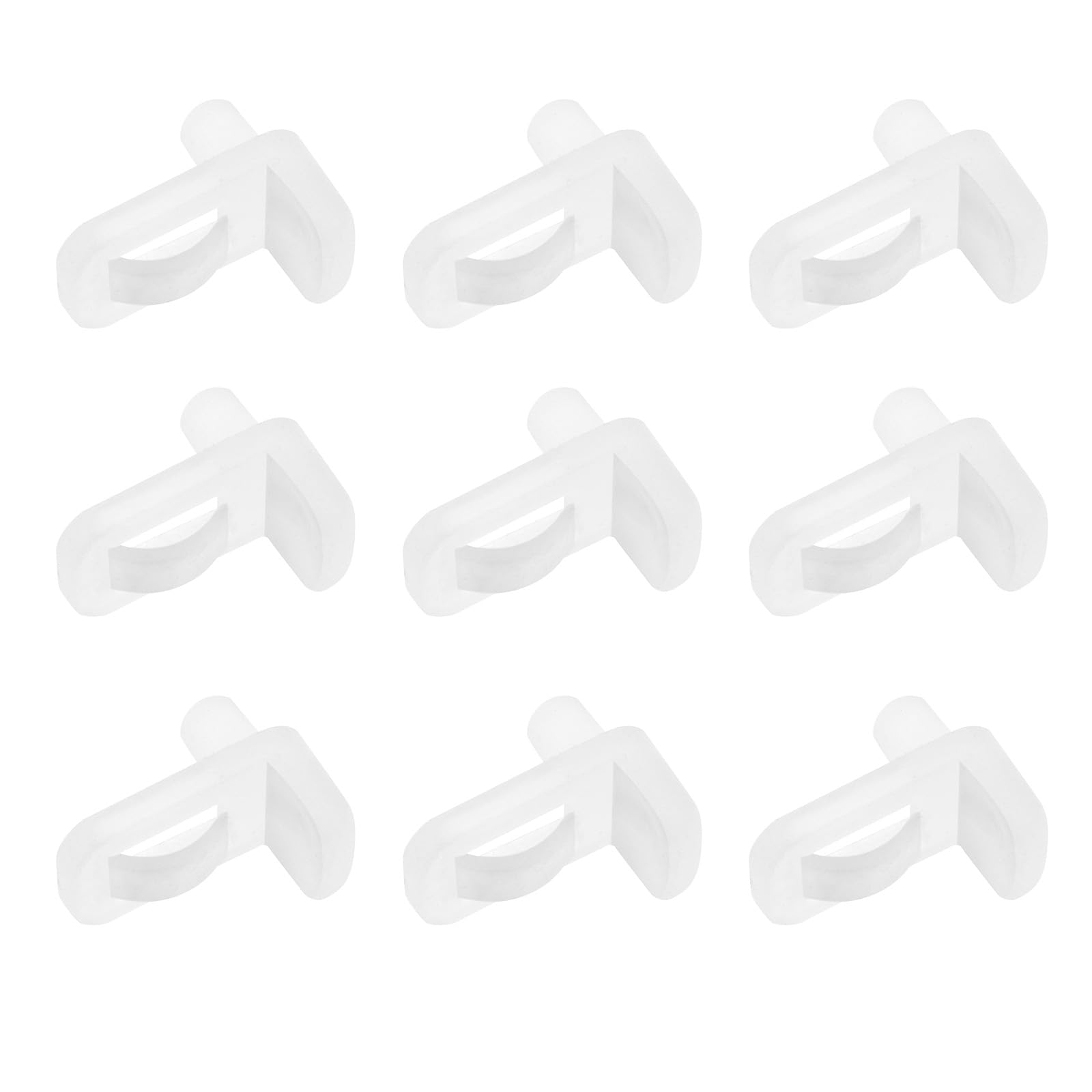 YINETTECH 40PCS 5MM Glass Shelf Support Clips Cabinet Shelf Clips for Supporting Furniture Kitchen Bookcase Closet Shelf Suitable for 4 MM Thick Glass Shelves