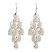 D EXCEED Women's Metal Cutout Diamond Chandelier Tiered Dangle Earrings, 3.15