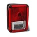 AKKON - For 07-18 Jeep Wrangler Red Clear Rear Tail Light Brake Lamp Brake Light Driver Left Side Replacement
