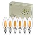 keymit KE-C35E124W-27-80-C LED Candelabra Dimmable Bulb New C35 E12 Base 4W 400LM 2700K Bulb-UL-E492997-Outdoor 6Pack