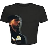 Verdusa Women's Y2K Letter Graphic T Shirt Short Sleeve Crew Neck Party Club Fitted Crop Tops