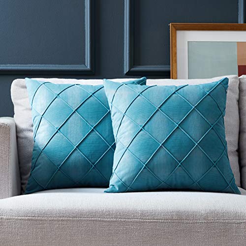 teal throw pillow covers
