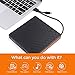 DVD Drive, External CD Drive with USB 3.0 Type C, Portable Optical USB C Burner CD -ROM Reader VCD - RW Writer Player for Laptop Desktop MacBook [Not for Chromebook]