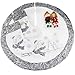 WEWILL 36'' Luxury Snowman Christmas Tree Skirt Silvery White Embroidered Snowflake with Satin Border Xmas Mat Party Supplies Decorations
