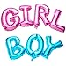 meekoo 18 Pieces Gender Reveal Balloons Boy or Girl Letter Balloon Latex Balloons Foil Balloons for Baby Shower Themed Party Decorations
