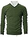 Ohoo Mens Slim Fit Light Weight V-Neck Pullover Sweater