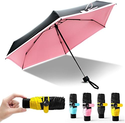 fanzhou 1PC Fashion Mini Pocket Umbrella Compact 5 Folding Anti UV Sun Protection Umbrellas