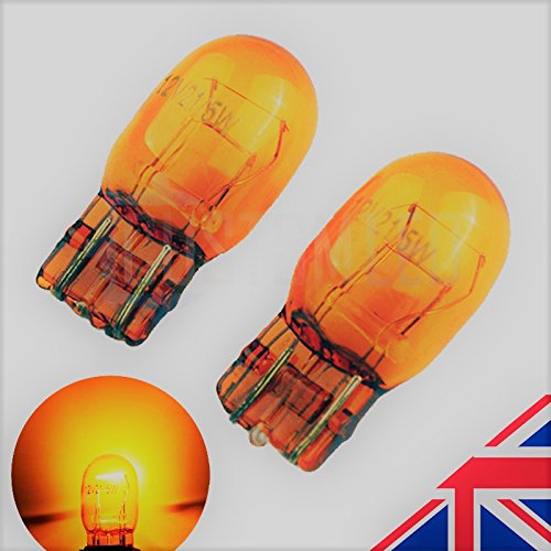Motorsportandaccessories 2X Amber T20 7443 580 W21/5W DRL Side Indicator Bulbs