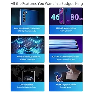 Blackview A80 pro 4G Cellulare Smartphone Offerte, 6,49’’ HD +, Helio P25 4GB + 64GB, Quattro Fotocamera Posteriori… - immagine 4