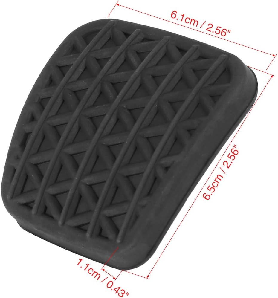 X AUTOHAUX Pair Car Brake Clutch Pedal Pad Rubber Cover Replacement 90498309, black, 14 x 10 x 2.5 cm - Image 3