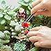 Christmas Miniature Ornaments, 40pcs Christmas Fairy Garden Accessories Kit Dollhouse Miniature Figurines Decoration, Micro Landscape Flowerpot Decor Resin Snowman|Santa|Beer|Xmas Tree with Tweezer