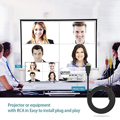 HDMI to RCA Cable, HDMI to AV Adapter HDMI to 3-RCA Composite Cord Transmitter