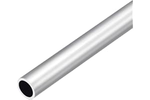 DMiotech (12mm OD x 10mm ID) 6063 Aluminum Round Tube 300mm Length Industry Metal Tubing for Machinery Frame Construction DIY Projects