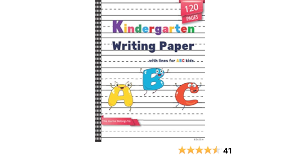 Kindergarten Writing Paper With Lines For Abc Kids 120 Blank Handwriting Practice Paper With Dotted Lines Notebook To Write Letters Of The Alphabet Numbers Simple Words Sentences Large Format A4 Modern