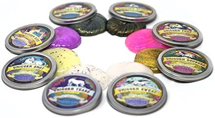Mythical Slyme Unicorn Putty &amp; Unicorn Slime - Unique Unicorn Gifts - Perfect Birthday Gift for Girls - Silly Putty Gag Gift Idea - Unicorn Toys - Floam,Glitter Slime,Clear Slime,Stress Ball - 8-Set