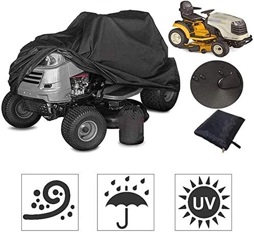 Lawn Tractor Cover General Purpose Waterproof Weeder Patio Furniture Dust Set, 6 Sizes (Color : Black, Size : 170x61x117cm)