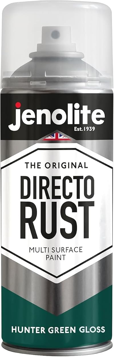 Jenolite Directorust Hunter Green Gloss Spray Paint 400ml Multi-Surface