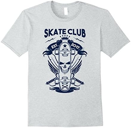 Mens Skateboard Longboard Trendy Fun skater shirt 3XL Heather Grey