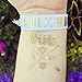 MOOKOO Bridesmaid bracelets-Ikooo 9 pcs Love Knot Open Bangle With Bride Tribe Hair tie for Best Friend, BFF of the Bride wedding Gift (9 Rose gold with black hair tie)