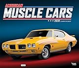 American Muscle Cars 2020 12 x 14 Inch Monthly Deluxe Wall Calendar with Foil Stamped Cover, Racing by