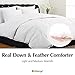 Allrange Clean & Safe Feather and Down Comforter Duvet, Down Proof Cotton Fabric, Medium Warmth, Year Round, Machine Washable, Easy Care, Durable,King Size
