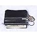 DukeTea Small Leather Zipper Change Purse Coin Wallet with Keychain Black