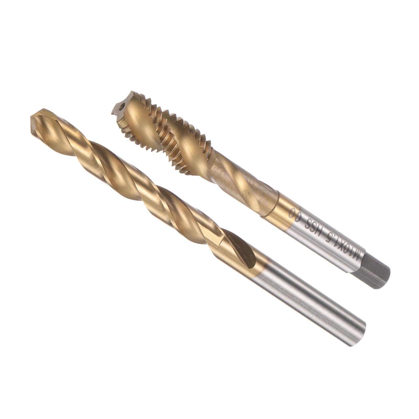 CoCud Spiral Flute Tap and Drill Bit Set, M10 x 1.5 Thread 8.5mm Drill Dia, Ti-Coated Machine Screw Tap & Twist Drill Bit Tool Kit - (Applications: for Threading Tapping), 1-Set