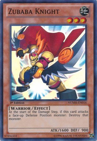 Yu-Gi-Oh! - Zubaba Knight (NUMH-EN016) - Number Hunters - 1st Edition - Super Rare