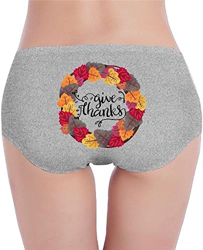 DIMANNU Women's Panty Hipsters Bikini Seamless Underwear Briefs Low Rise Thanksgiving Fall Leaves Stretch