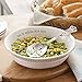 Mud Pie Vegetable Serving Bowl Set with Slotted Spoon, White