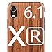 NeWisdom iPhone XR Case Wood, New iPhone 11 Wood Case Unique Thin Slim Soft Protective Anti-Shock Shockproof (6.1