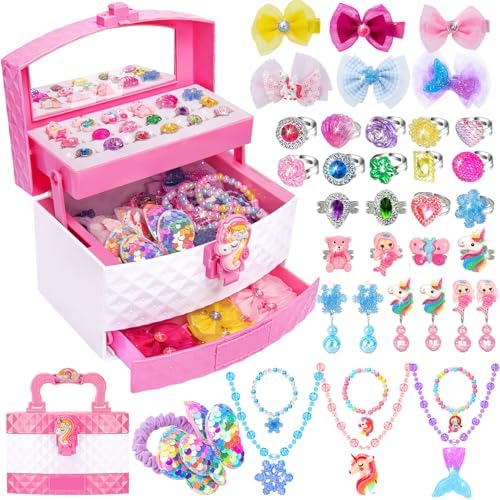Amazon.com: velachuan Princess Jewelry Box for Girls with Hair