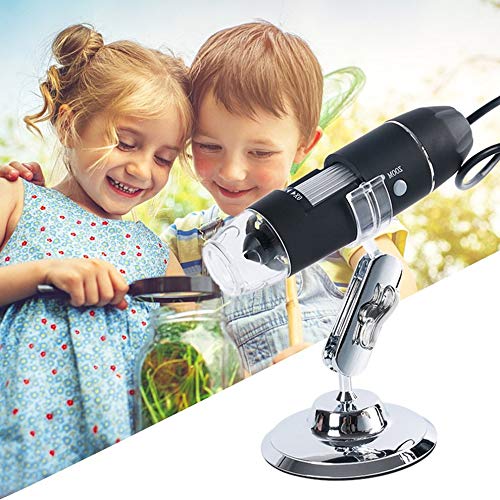 Digital Microscope Magnifier, 1600X HD Electronic Magnifier Handheld Digital Microscope Industrial Medical Magnifier USB Microscope with Metal Stand - Thumbnail 2