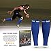 Physix Gear Calf Compression Sleeves for Women and Men - Calf Compression Sleeve for Running, Provides Calf Support and Shin Splints comfort, Compression Sleeves Calf for Enhanced, Blue, S/M