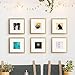 Tiny Mighty Frames 3-Set, Metal, Square Instagram Photo Frame, 8x8 (4x4 Matted) (3, Gold)