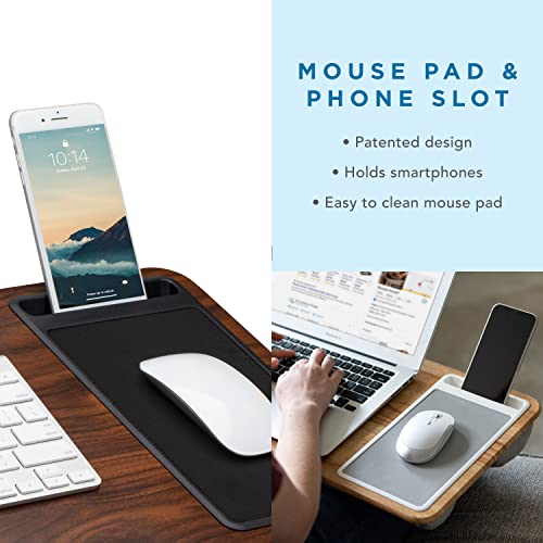 LapGear Home Office Lap Desk with Device Ledge, Mouse Pad, and Phone