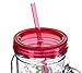 Cypress Home Teacher Appreciation 20 oz Gift Mug It Takes A Big Heart To Help Shape Little Minds | Red | Double Wall Insulated Mason Jar With Straw | 6.25-in Tall x 5-in Wide