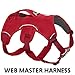 Ruffwear, Web Master, Multi-Use Support Dog Harness, Hiking and Trail Running, Service and Working, Everyday Wear, Red Currant, Medium