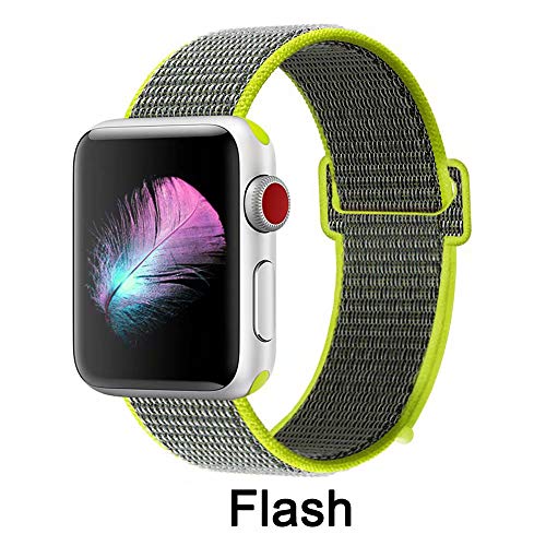 HILIMNY Compatible for Apple Watch Band 38mm, New Nylon Sport Loop, Adjustable Closure Wrist Strap, Replacement Band Compatible for iwatch Series 3 2 1(38mm, 6 Pack) - Thumbnail 3