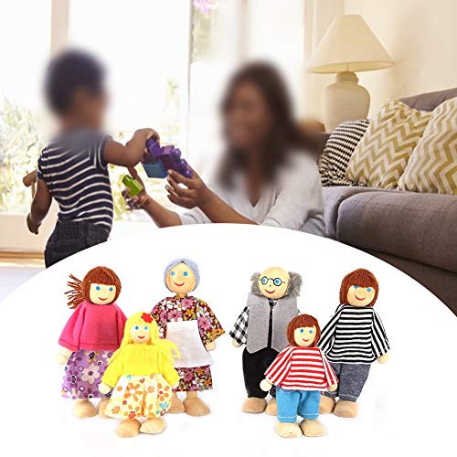Baby Theater Dolls Accessories Kids Plush Toys for Children Gift Game Cartoon Finger Puppets(6 Set)