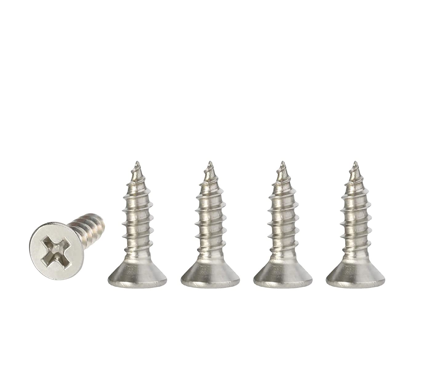 M3 Stainless Steel Self Tapping Screws,100pcs M3x12mm Phillips Flat Head Wood Srews DIY Woodworking Screws with Box (M3 X 12 100 PCS)