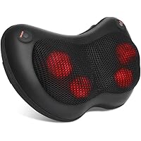 Shiatsu Neck Back Massager Pillow with Heat, 3D Deep Tissue Kneading Massage for Shoulder, Calf Muscle Pain Relief, Relaxatio