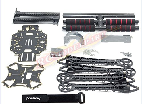 powerday S500 Quadcopter Fuselage Frame Kit PCB Version w/ Carbon Fiber Landing Gear Skid+powerday straps powerday S500 Quadcopter Fuselage Frame Kit PCB Version w/ Carbon Fiber Landing Gear Skid+powerday straps