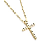 GAVU 925 Sterling Silver Dainty Cross Necklace for Women, Sterling Silver Confirmation Necklace