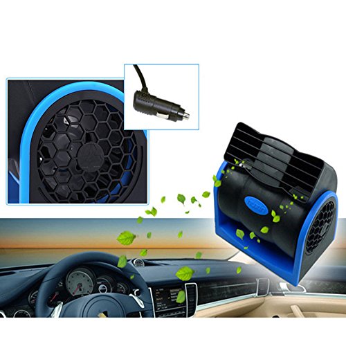 iMeshbean Car Truck SUVS Cooling Air Vent Fan 12V Portable Silent Cooler Speed US New