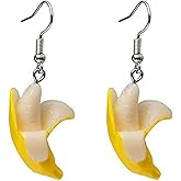 Cute Banana Shape Resin Earrings for Women Jewelry