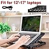 Pccooler-Laptop-Cooling-Pad-Laptop-Cooler-with-5-Quiet-BlueLED-Fans-for-12-173-Inch-Laptop-Dual-USB-20-Ports-Portable-6-Angle-Adjustable-Laptop-Stand-for-Gaming-Laptop Pccooler Laptop Cooling Pad, Laptop Cooler with 5 Quiet Red LED Fans for 12-17.3 Inch Laptop, Dual USB 2.0 Ports…